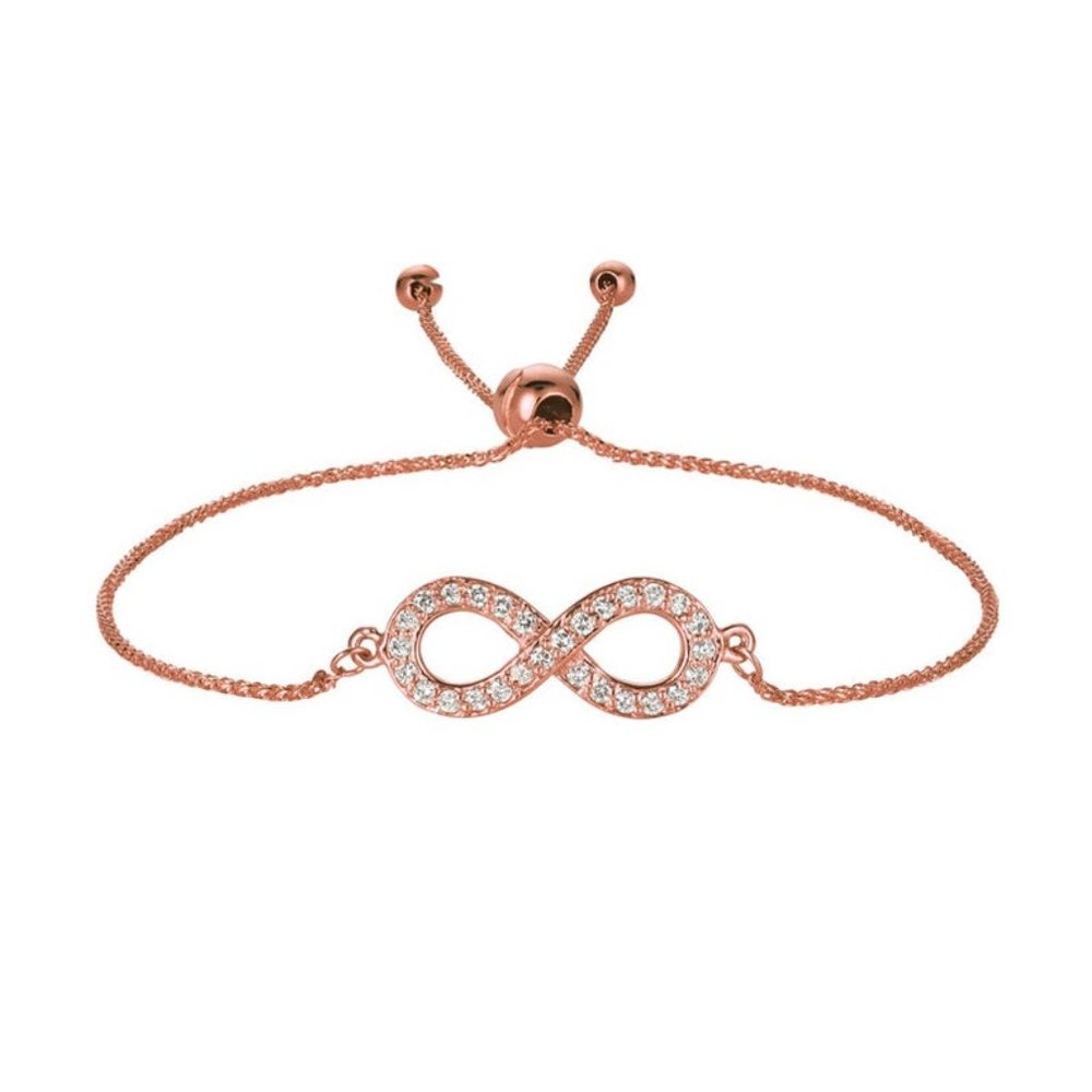 0.25 Carat Diamond Bolo Infinity Bracelet